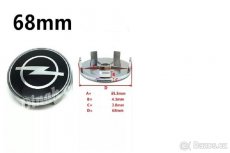středové krytky opel 4x 68 mm - 2
