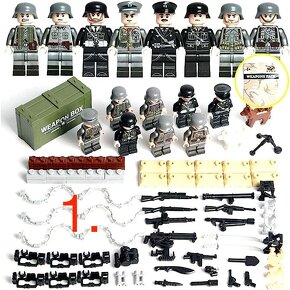 Rôzne sety vojakov 3 + doplnky - typ lego - nové - 2