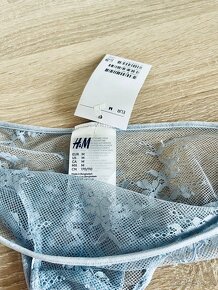 H&M krajkové bleděmodré kalhotky nové včetně visačky vel. M - 2