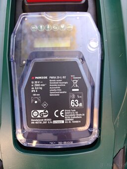 Robotická sekačka Parkside PMRA 20-Li B2, jen vyzkoušená - 2