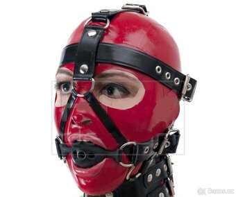 Latexový transparentní hlavový postroj (HW design) - 2