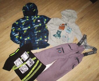 Chlapecký set, oteplovačky, bunda, 110/116 - 2