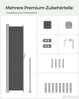 NOVÁ BOČNÍ MARKÝZA 180X450 CM - 2