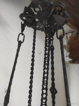 Starožitná petrolejová lampa stahovačka - 2