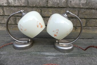 Starožitné párové Art Deco lampičky, lampy, lampičky - 2