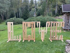 Nápis svatební, dekorace, oslava, palety, párty, LOVE - 2