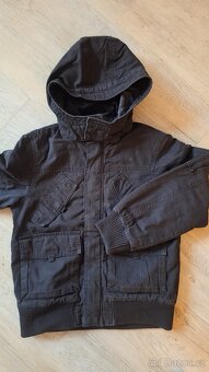 Černá chlapecká bunda HaM, vel 146 - 2