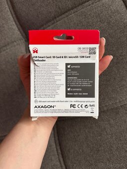 USB čtečka karet AXAGON FlatReader (CRE-SM3SD) - 2