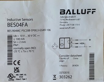Nové indukční snímače Balluff BES04FA - 2