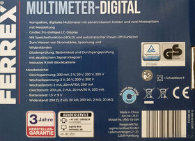 Multimetr digitální Profi, 9V baterie,německo,nový - 2