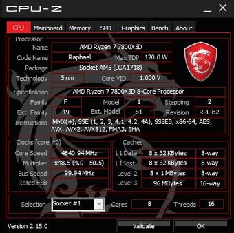 AMD Ryzen 7 7800X3D - 2