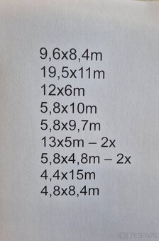 Zakrývací plachty pevné - 2