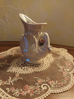 Retro porcelánová vázička ve tvaru labutě - 2