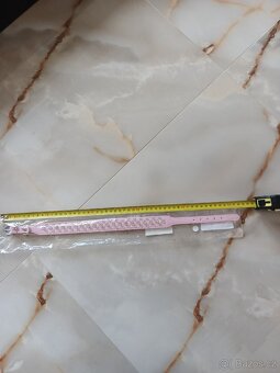 Obojek pro psa , růžový s kamínky - 2