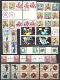 Známky NDR, zbierka, dvojpásky, bloky - 2