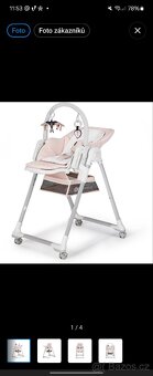 Dětská jídelní židlička Kinderkraft Lastree Pink - 2