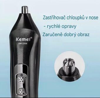 NOVÝ Bezdrátový profesionální HOLICÍ STROJEK. Zn."Kemei - 2