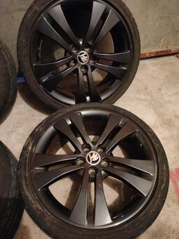 4ks alu disky orig. Škoda 5x100 R17 pneu 205/40 R17 5mm - 2