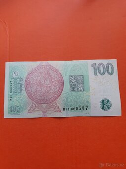 Bankovka 100Kč s přítiskem ČNB - 2