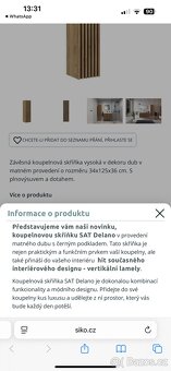 Koupelnova skrinka Siko 34x125x36 cm - 2