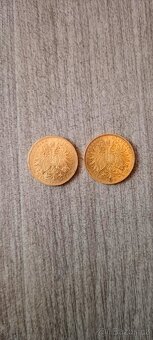 2x Zlatá mince 20 korun FJI - 2