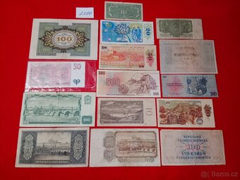 Československé bankovky 13 ks + 2 ks - celkem 15 ks - 2