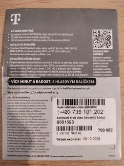 Předplacená karta, zlatá SIM - 2