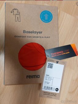 Nové dětské červené funkční termo prádlo, Reima Lani, 150 - 2