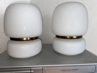 2 x retro lampička opálové sklo 70.léta - 2