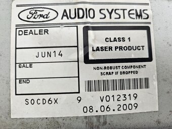 FORD SONY 6 CD MP3 - FOCUS MONDEO GALAXY SMAX - 7S7T-18C939- - 2