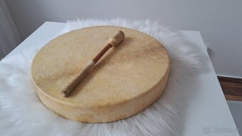 Ručně vyrobený šamanský buben s paličkou + nepromokavý obal - 2