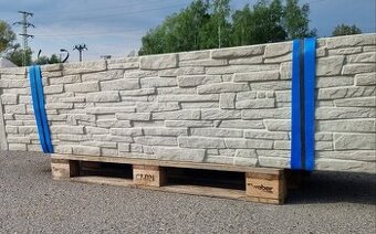 Betonový plot. Skládaný betonový plot. Štípaný kámen - 2