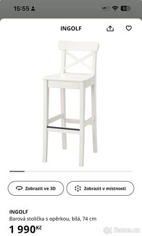 Jídelní stůl, 4 židle, barová židle a podsedáky - 2