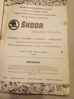 Škoda Octavia combi-katalog náhr. dílů. - 2