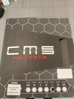 nová motokrosová MX přilba CMS XR-7 Raptor velikost L oranžo - 2