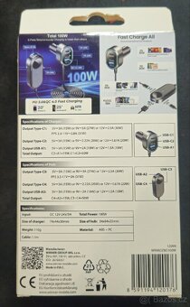 WG autonabíječka s HUB 1,5m - 6x USB 100W Nová - 2