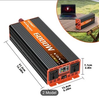 Měnič 12v na 230v 6000w - 2