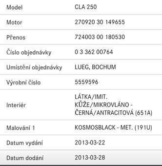 Mercedes benz CLA 250 AMG packet (C117) 3/2013 - zbylé díly - 2