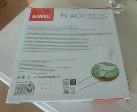 Keramicka 4 dilna sada misek v proutenem kosiku 22cm - 2