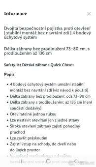 Dětská zábrana Quick Close + 2x prodloužení - 2