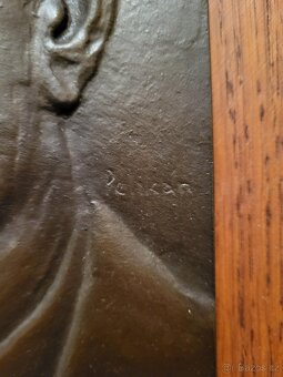 Bronzový reliéf, plaketa T.G.Masaryk - J. PELIKÁN - 2