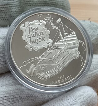 Stříbrná mince 1000 Forint 1995 Maďarsko Staré Baltské Lodě - 2