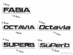 Černé nápisy kufru ŠKODA - 2