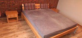 Manželská postel + 2x noční stolek - 2