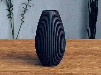Elegantní žebrovaná váza - minimalistický design - 2