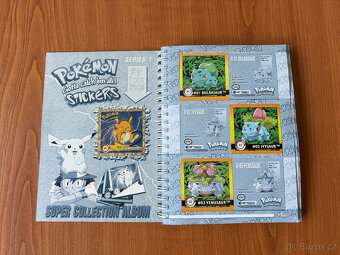 Pokémon Artbox 1999 séria 1 - kompletný nálepkový album - 2