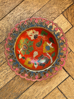 Mosazná ozdobná miska z Indie, ruční výroba - 2