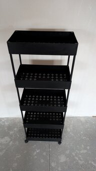 Regál na kolečkách černý Mobelix - 2