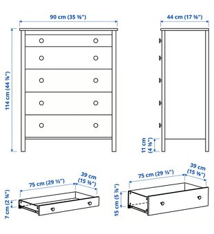 Komoda Ikea Koppang 5 šuplíků - 2