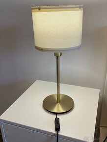 Bílá zlatá lampa IKEA RINGSTA / SKAFTET (vynikající stav) - 2